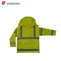 2017 Newest Design police reflective jacket Reflective Safety Rainsuit